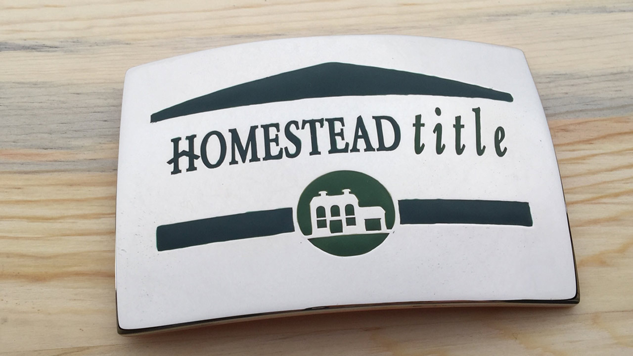 Homestead Title Custom Buckle