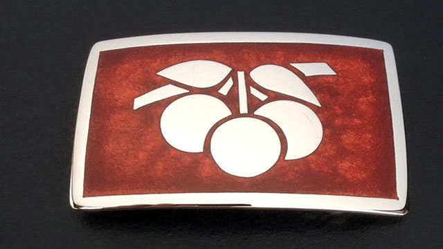 Cherry Hills Country Club Buckle (Red Inlay)