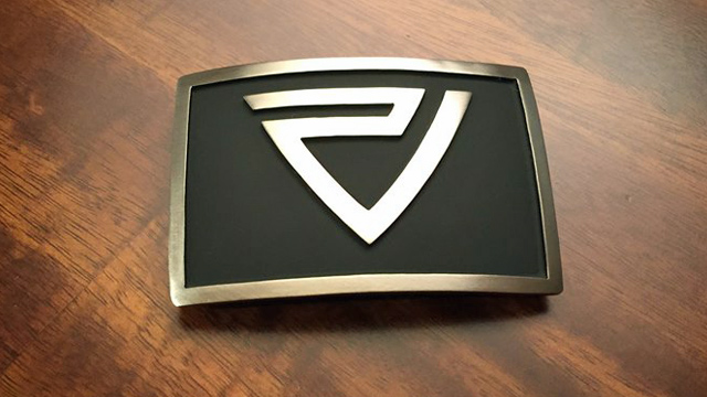 Geometric V Mark Custom Buckle