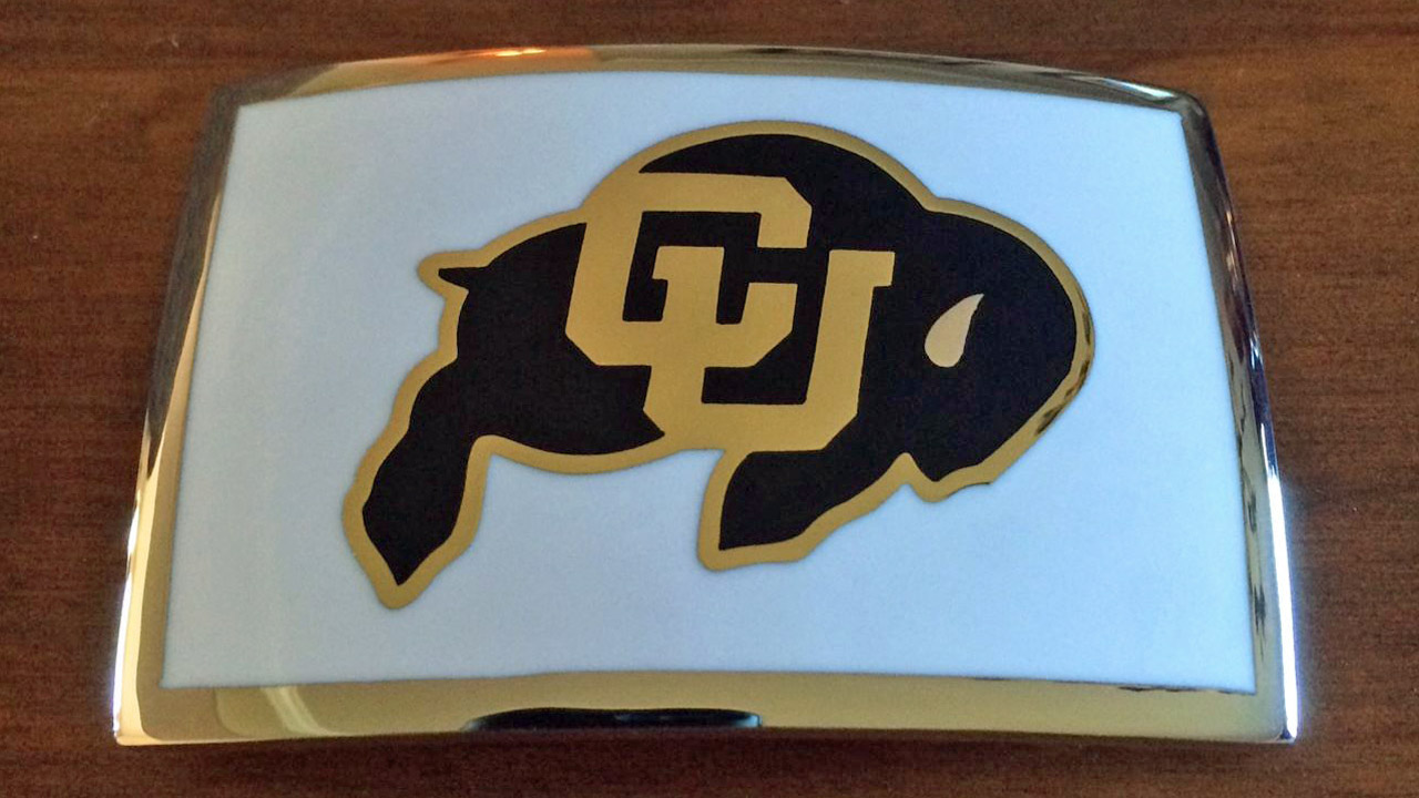 CU Buffs Buckle – White