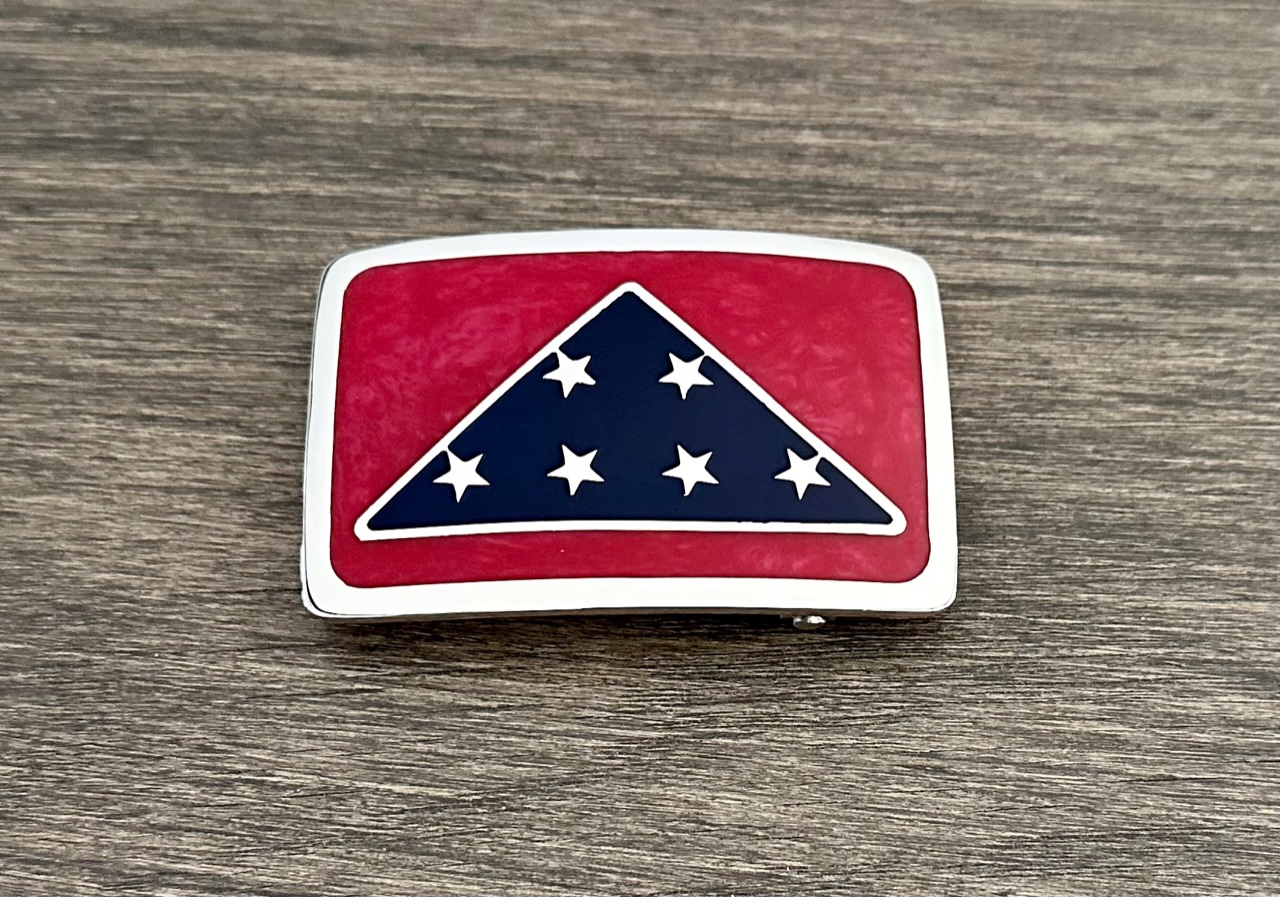 Patriotic Folded Flag Buckle