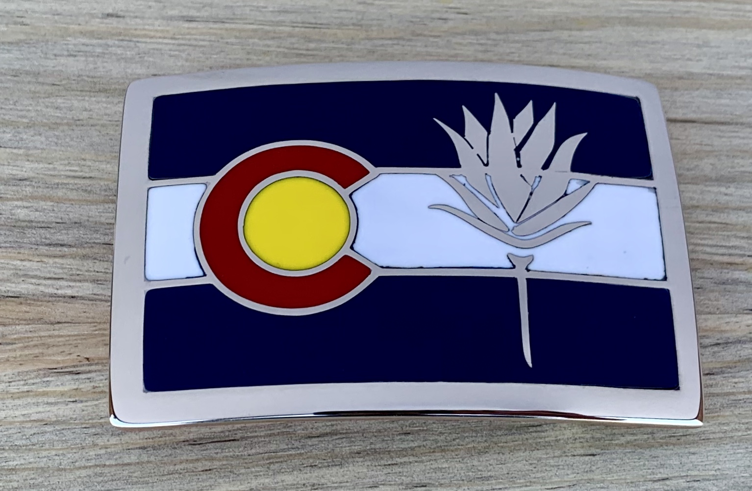 Custom Country Club Colorado Flag Buckle